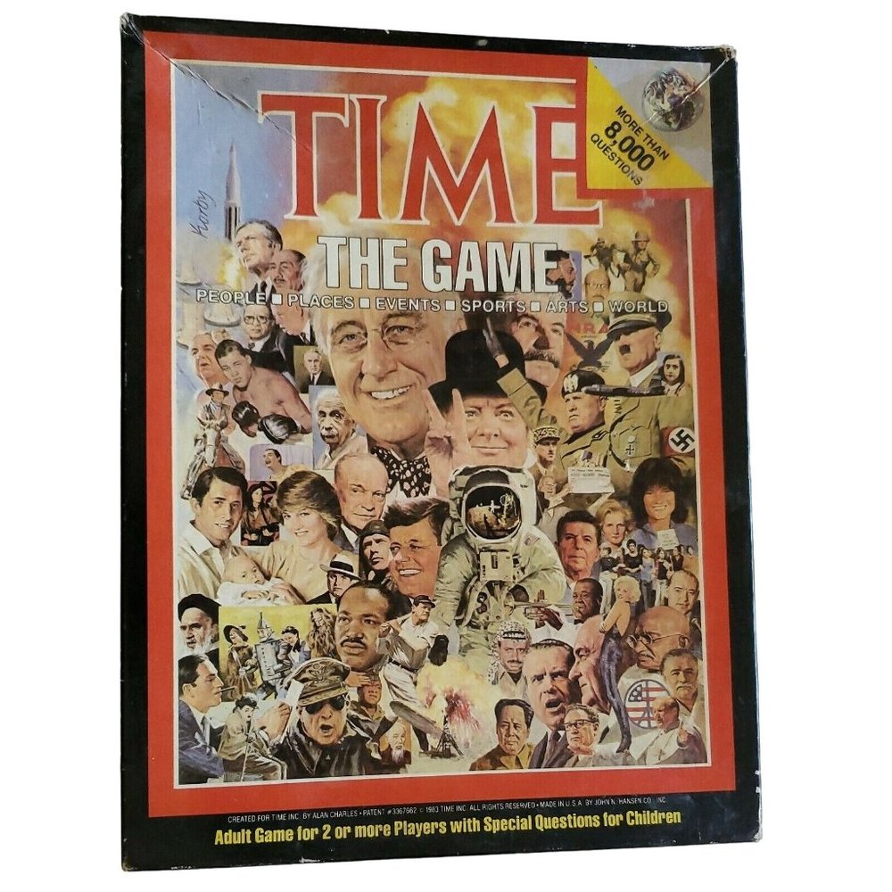Vintage 1983 Time The Game Board Cards Challenging Questions